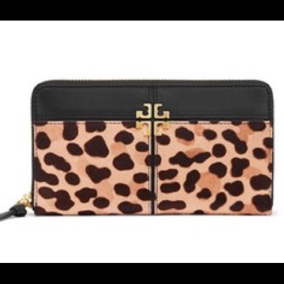 Tory Burch Handbags - 🆕Tory Burch Ivy Leopard Zip Continental Wallet